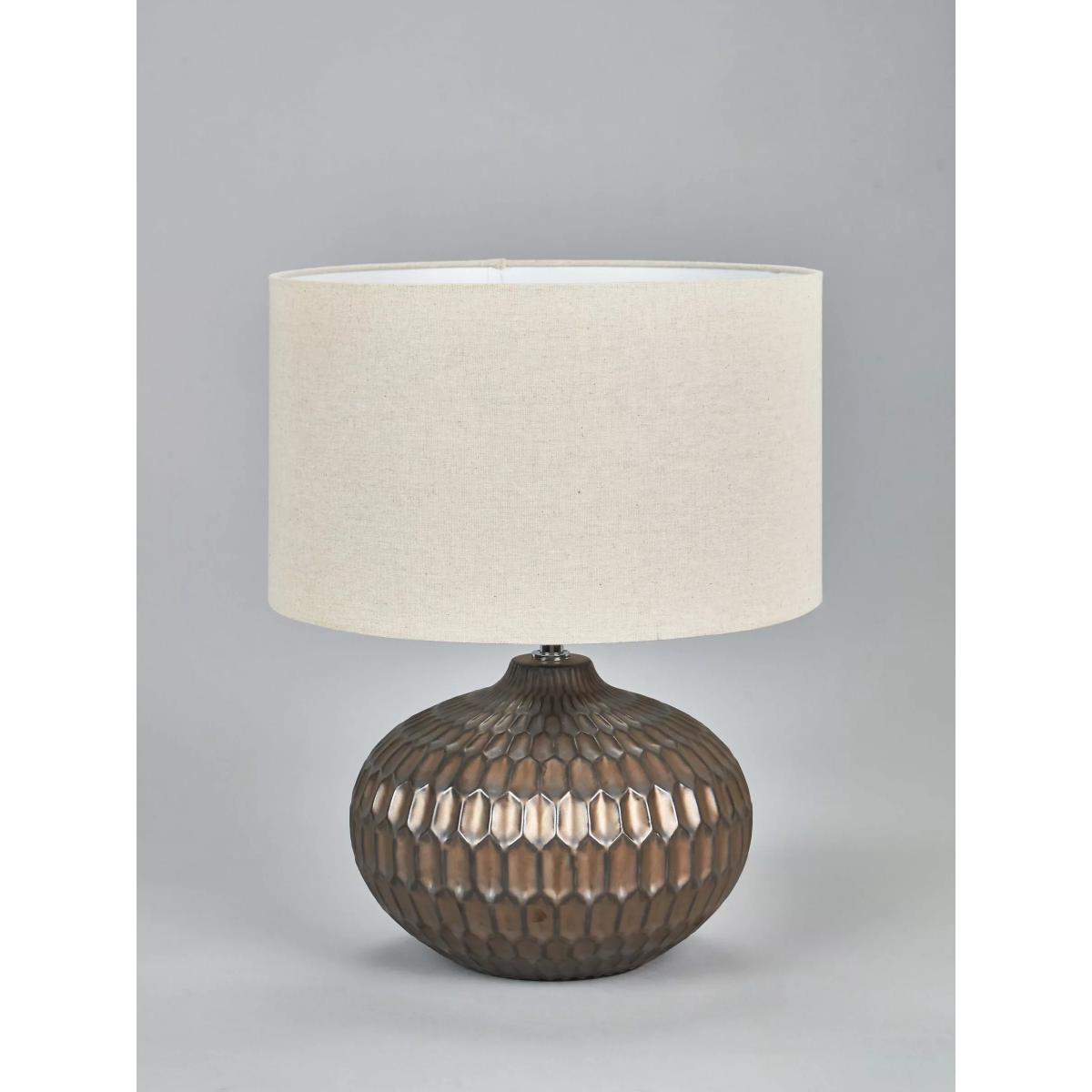 Pacific Lifestyle Cassius Bronze Ceramic Table Lamp, Metallic Brown – image 2