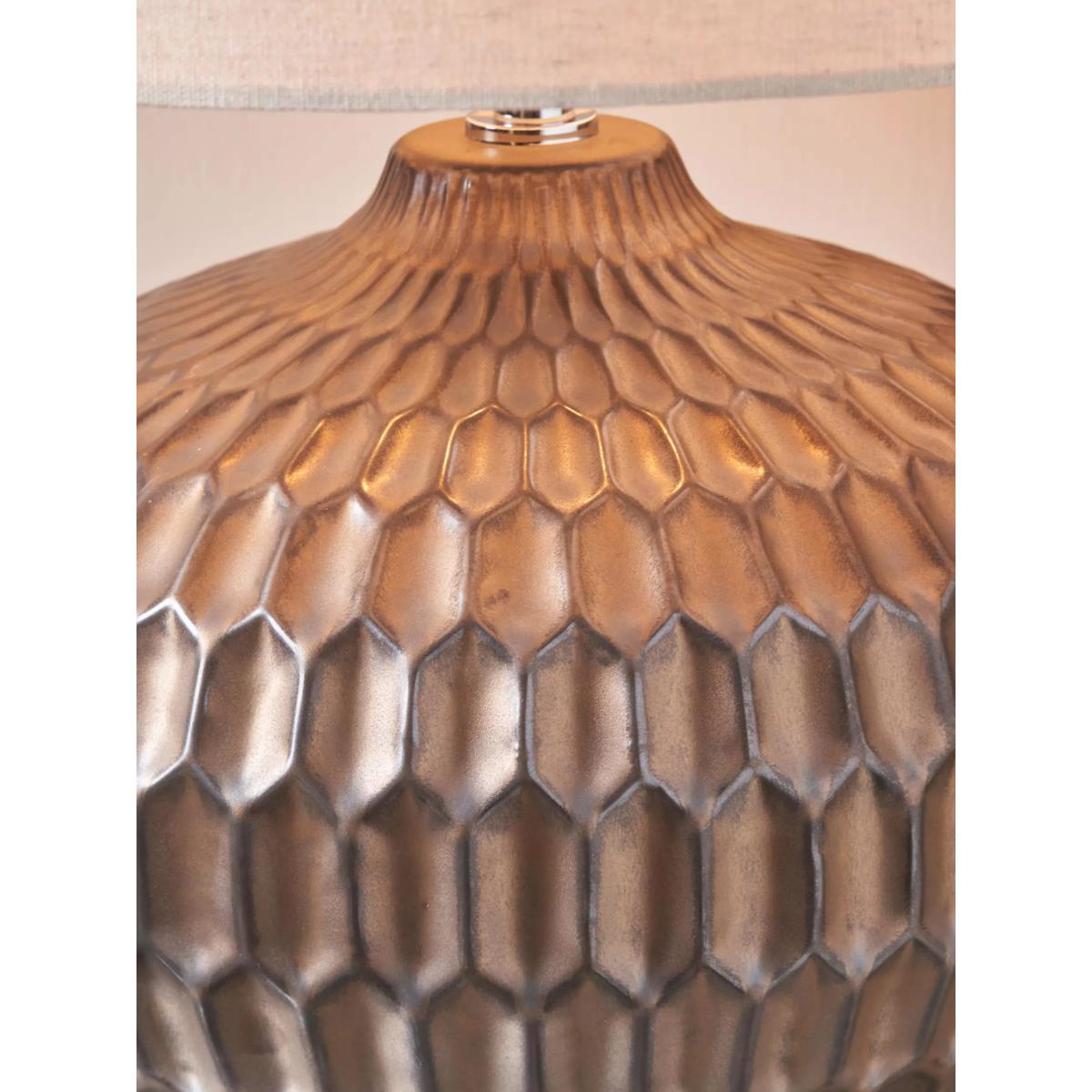 Pacific Lifestyle Cassius Bronze Ceramic Table Lamp, Metallic Brown – image 7