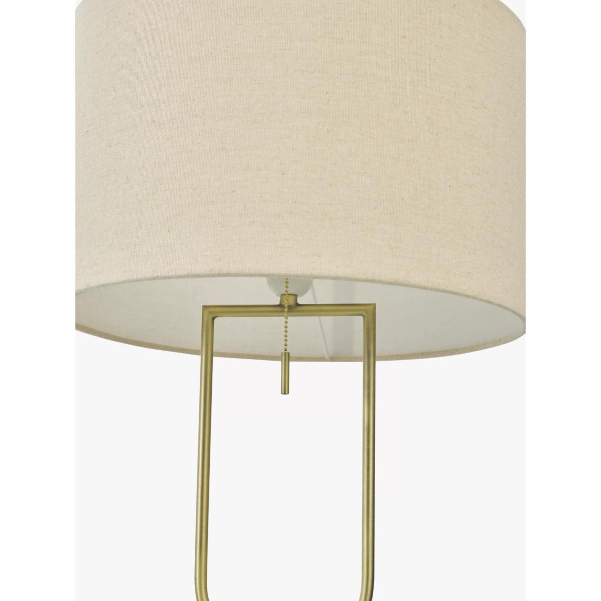 John Lewis Mid Century Dual Stem Table Lamp, White Marble/Brass – image 4