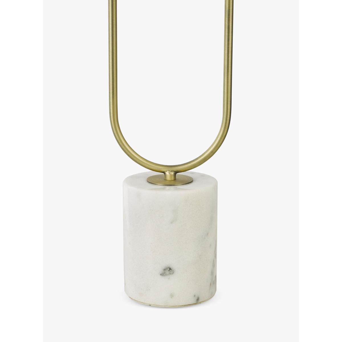 John Lewis Mid Century Dual Stem Table Lamp, White Marble/Brass – image 5