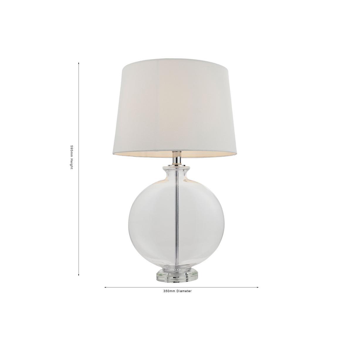 Bay Lighting Maddie Glass Table Lamp, Nickel – image 2