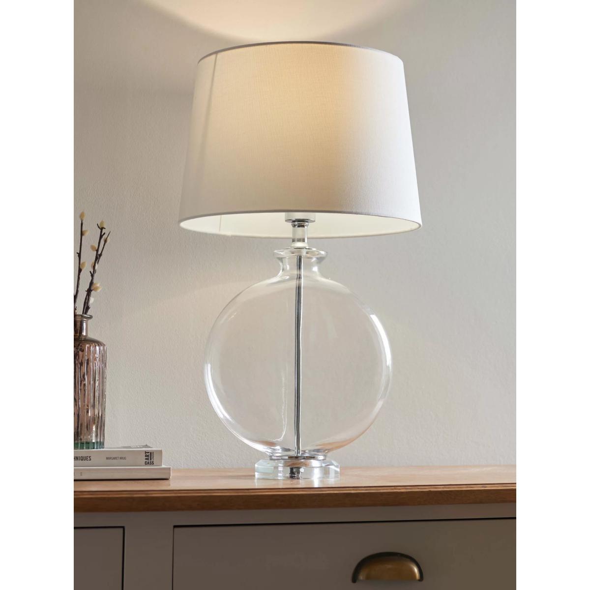 Bay Lighting Maddie Glass Table Lamp, Nickel – image 3