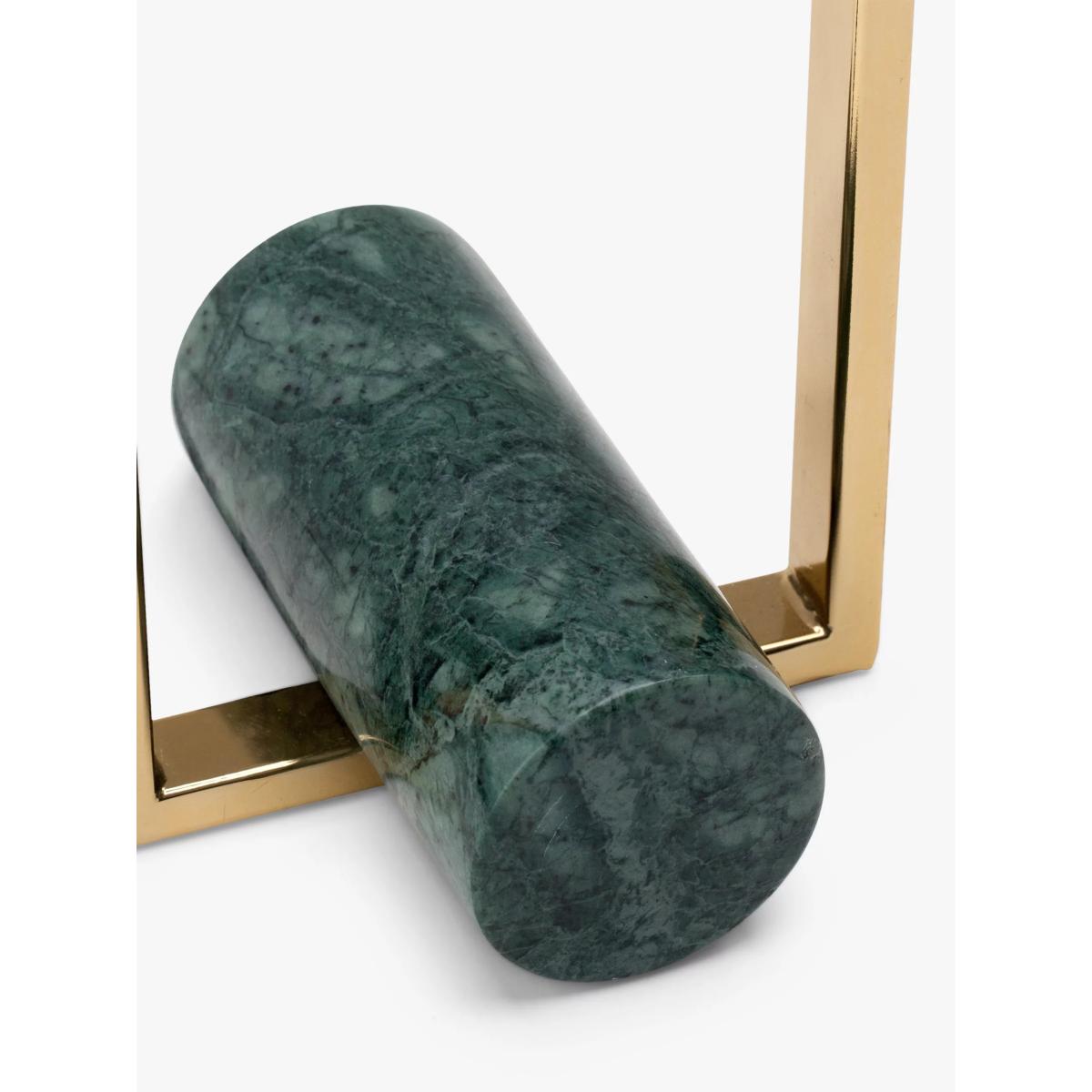 houseof Marble Column Table Lamp, Brass/Green – image 2