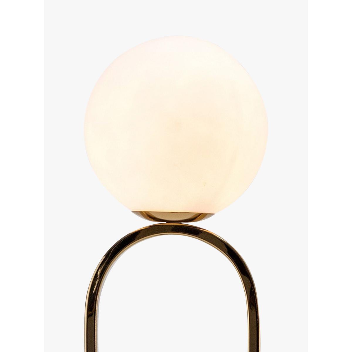 houseof Marble Column Table Lamp, Brass/Green – image 3