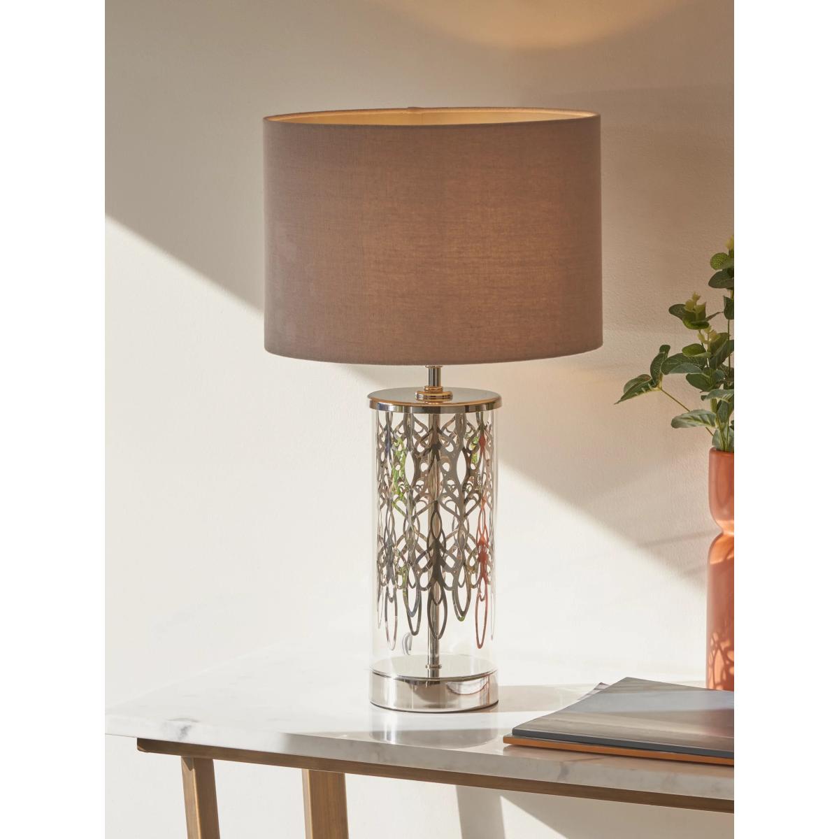 John Lewis Peony Table Lamp, Nickel – image 8