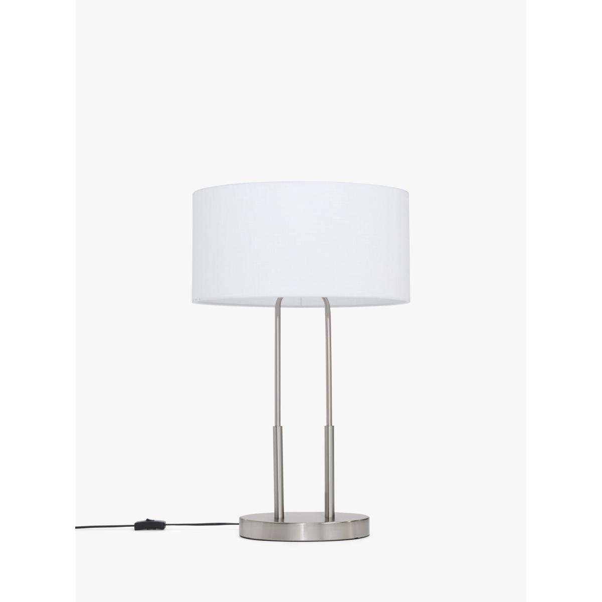 John Lewis Duet Table Lamp, Brushed Steel – image 2