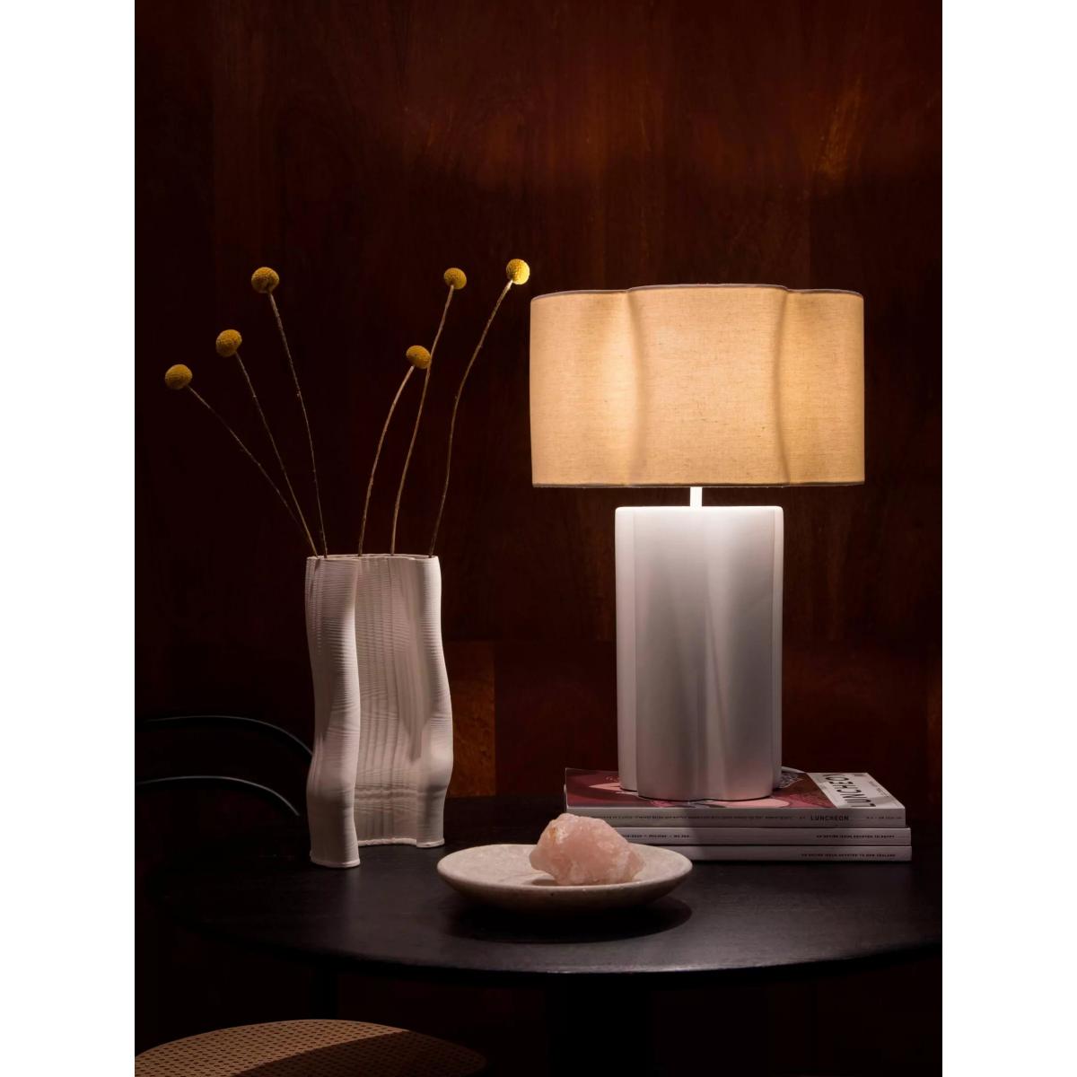 houseof Flower Ceramic Table Lamp, White – image 7