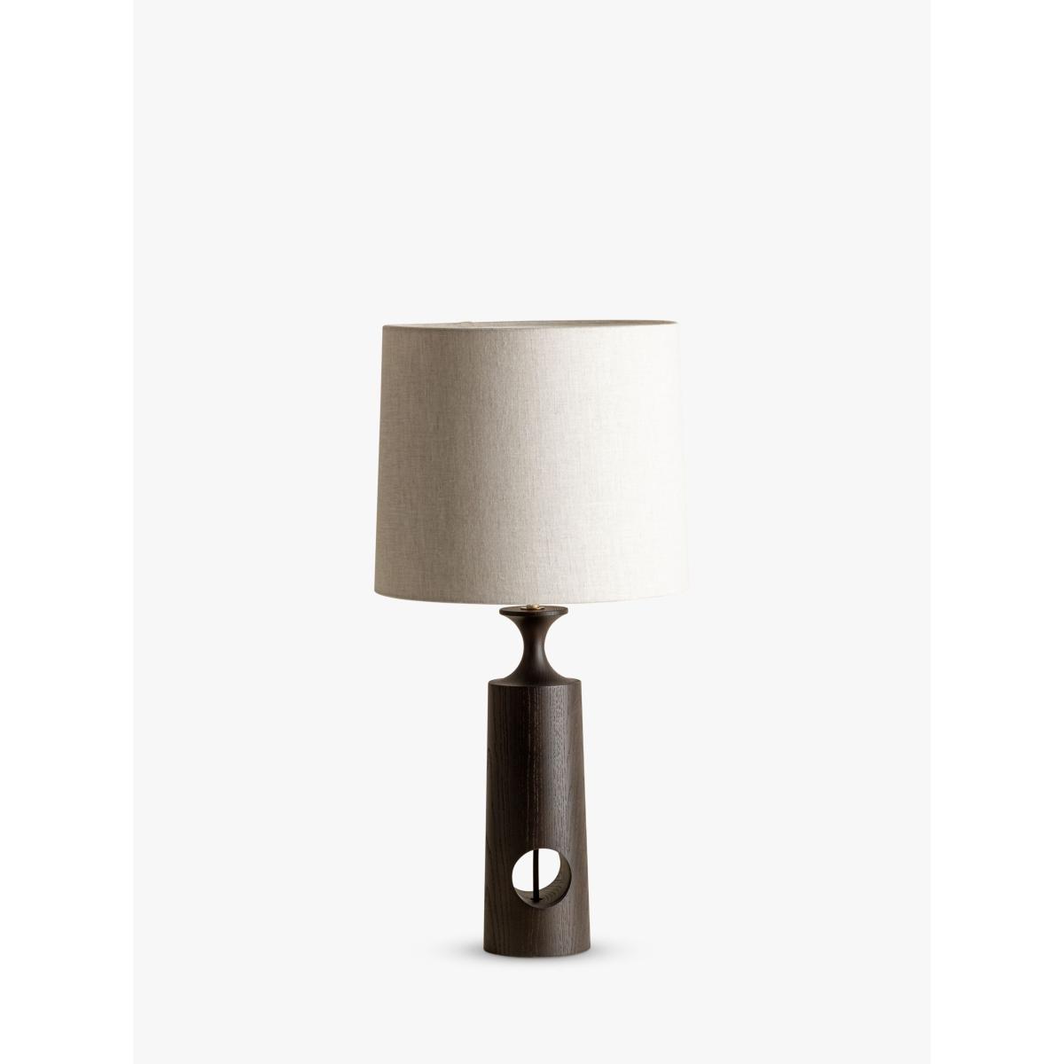 Lights & Lamps Morton Smoked Wood Table Lamp, Dark Brown – image 4