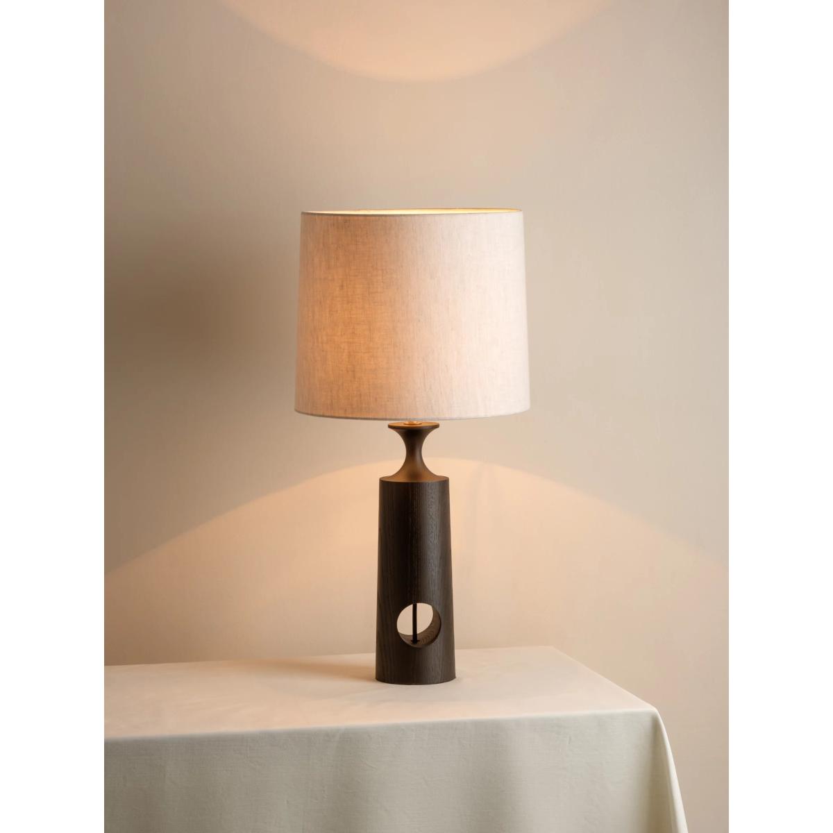 Lights & Lamps Morton Smoked Wood Table Lamp, Dark Brown – image 5