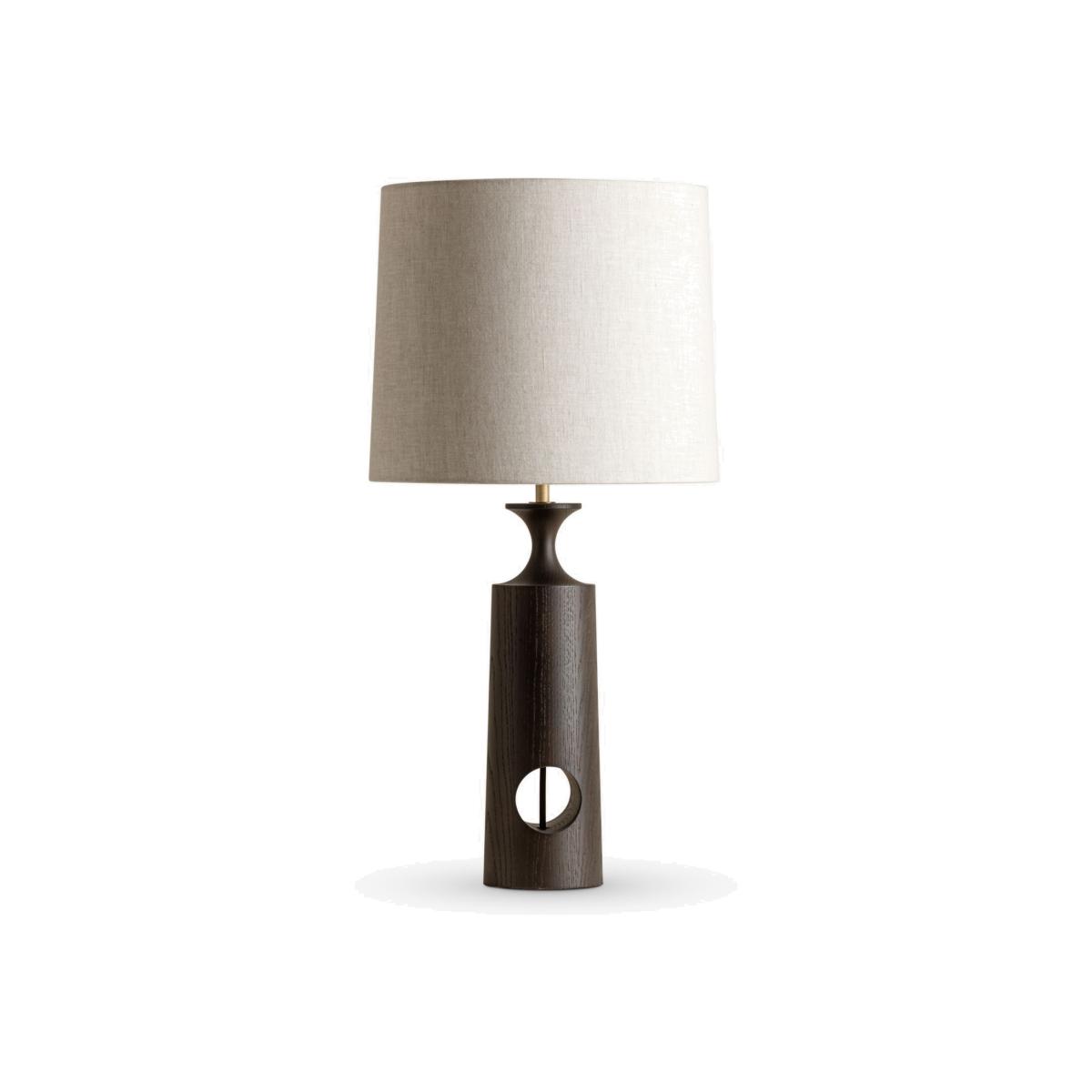 Lights & Lamps Morton Smoked Wood Table Lamp, Dark Brown – image 1
