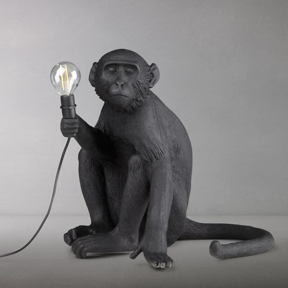 Seletti Sitting Monkey Table Lamp, Black – image 3