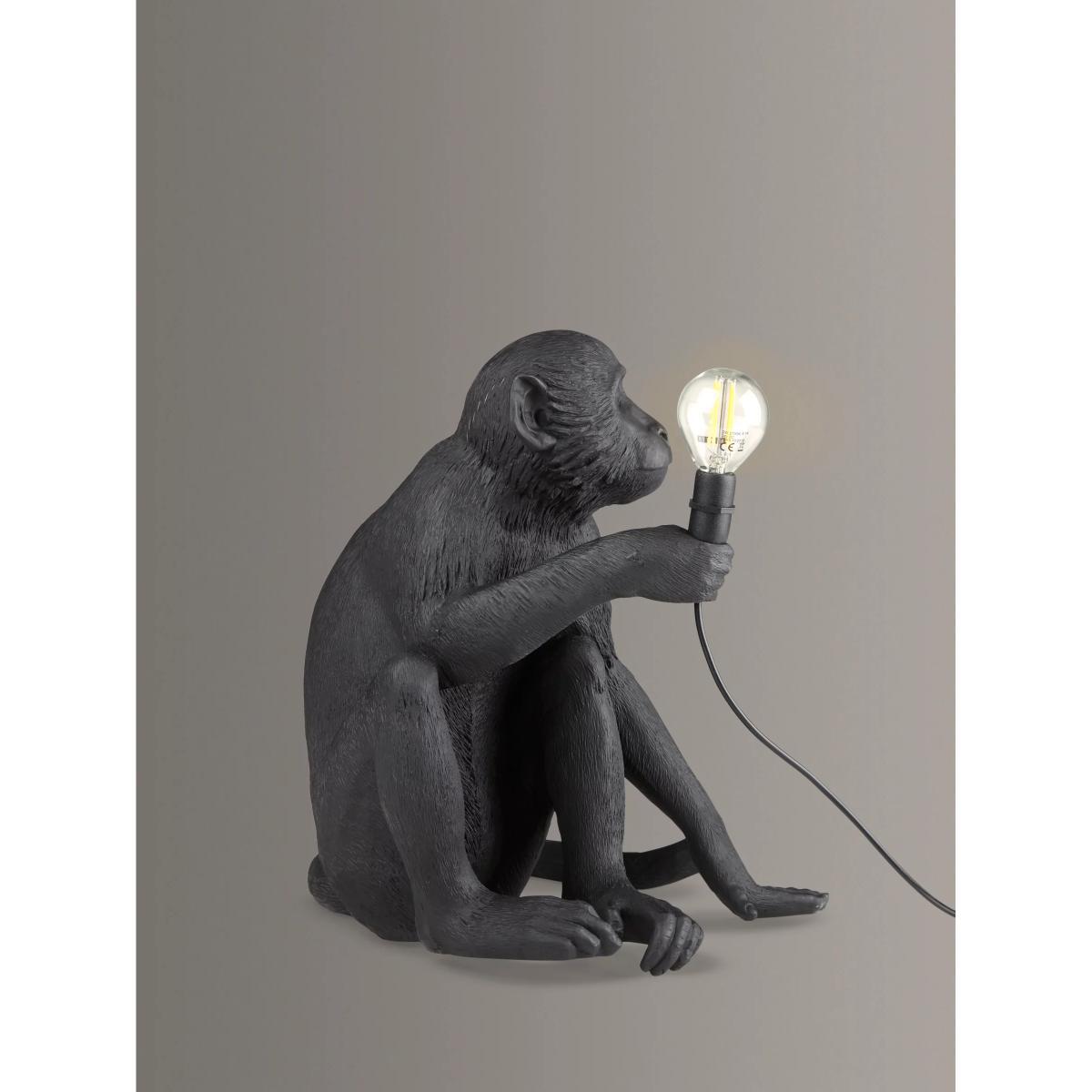 Seletti Sitting Monkey Table Lamp, Black – image 4