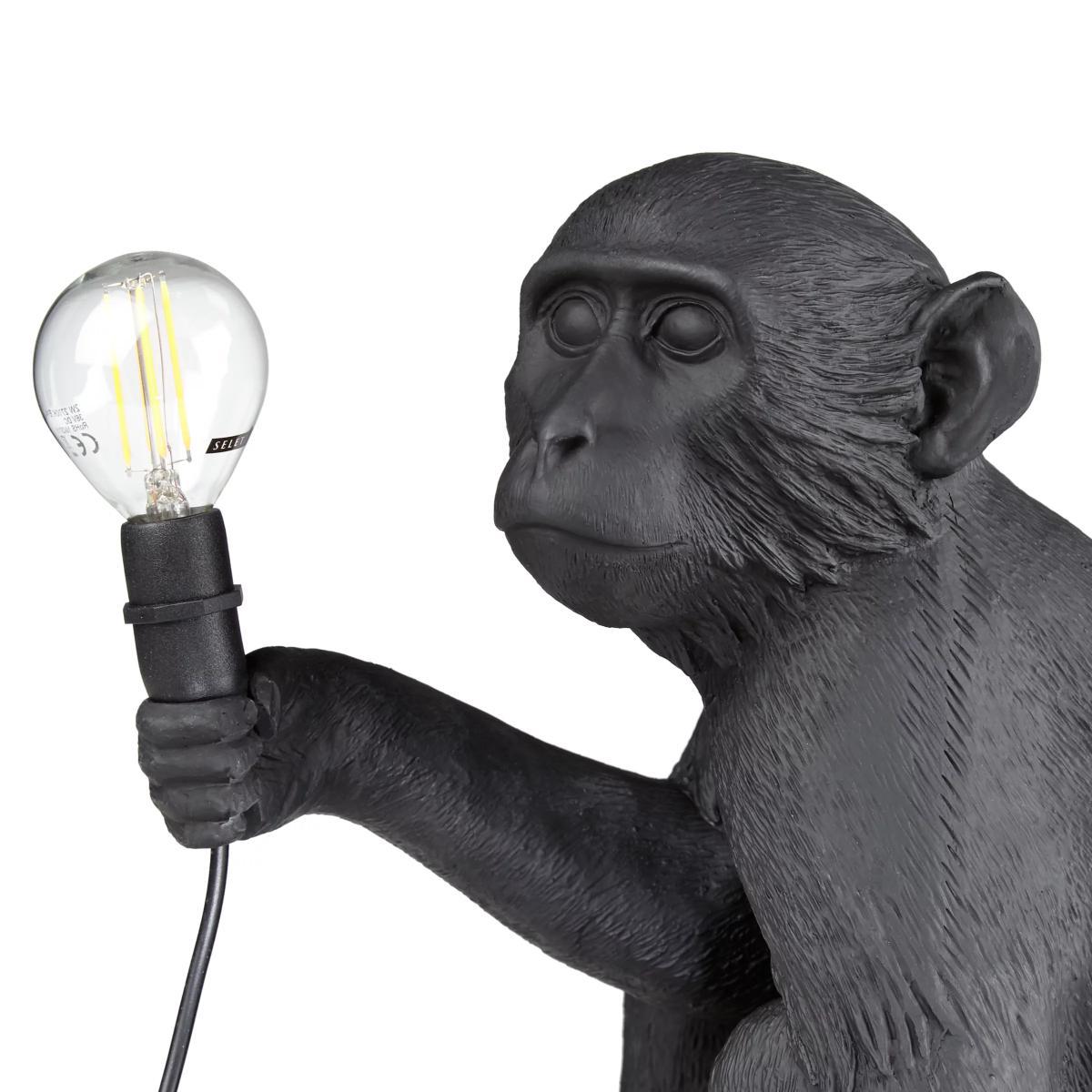 Seletti Sitting Monkey Table Lamp, Black – image 6