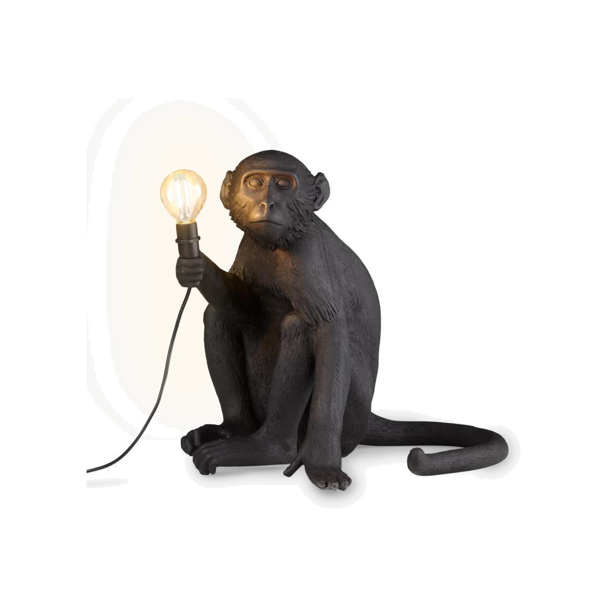 Seletti Sitting Monkey Table Lamp, Black – image 1