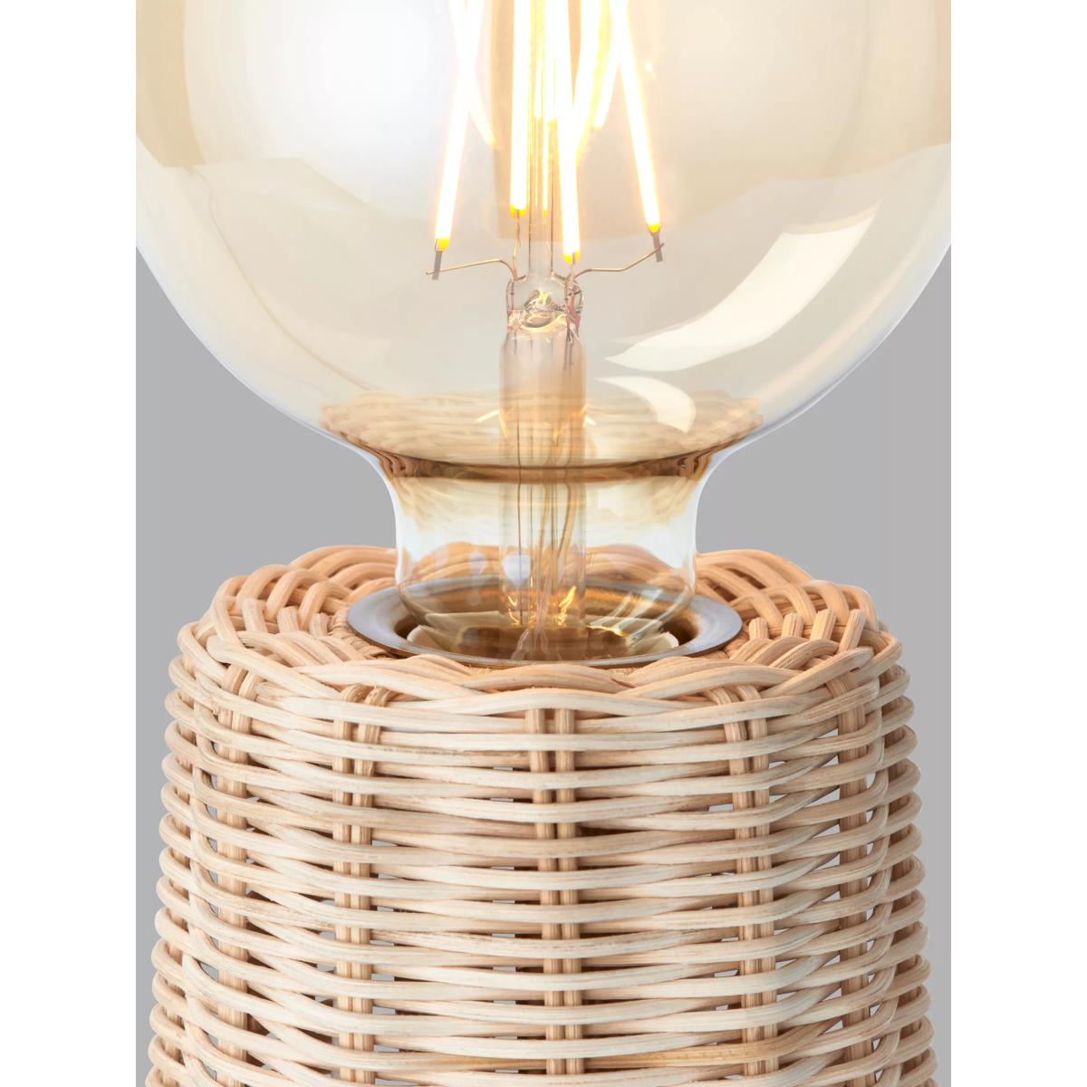John Lewis Rattan Bulb-Holder Table Lamp, Natural – image 3