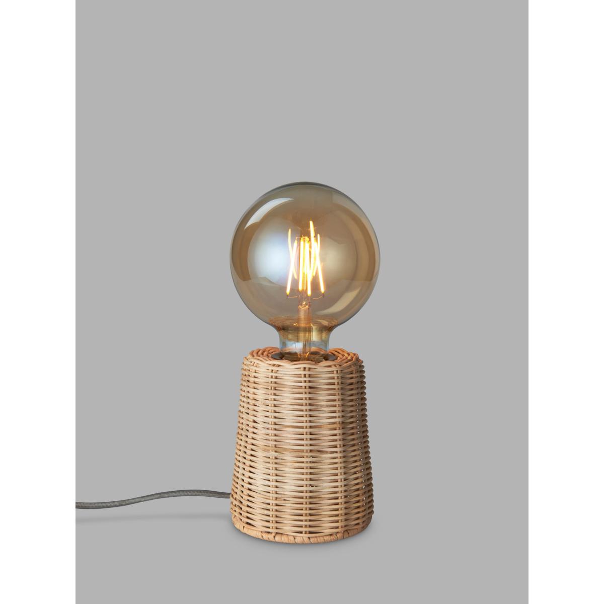 John Lewis Rattan Bulb-Holder Table Lamp, Natural – image 5