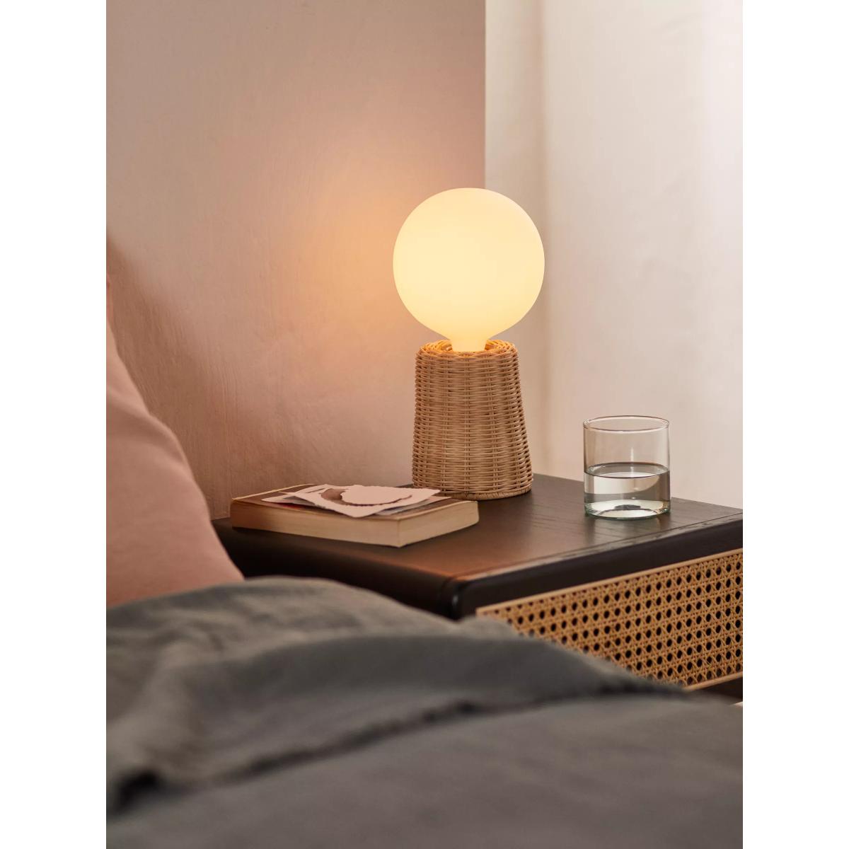 John Lewis Rattan Bulb-Holder Table Lamp, Natural – image 6