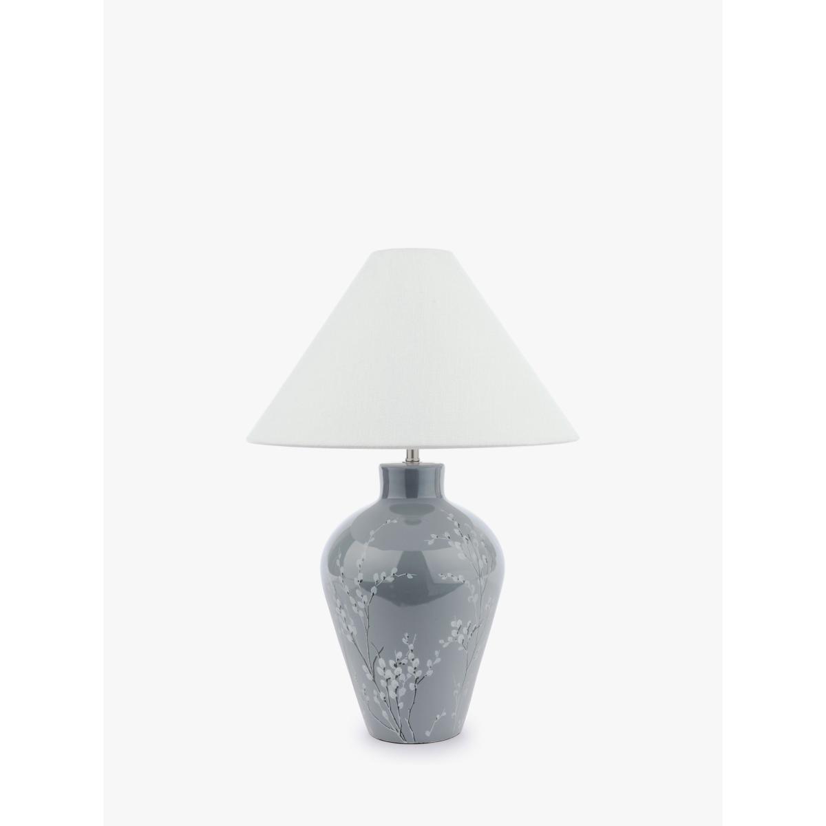 Laura Ashley Pussywillow Ceramic Table Lamp, Grey – image 4