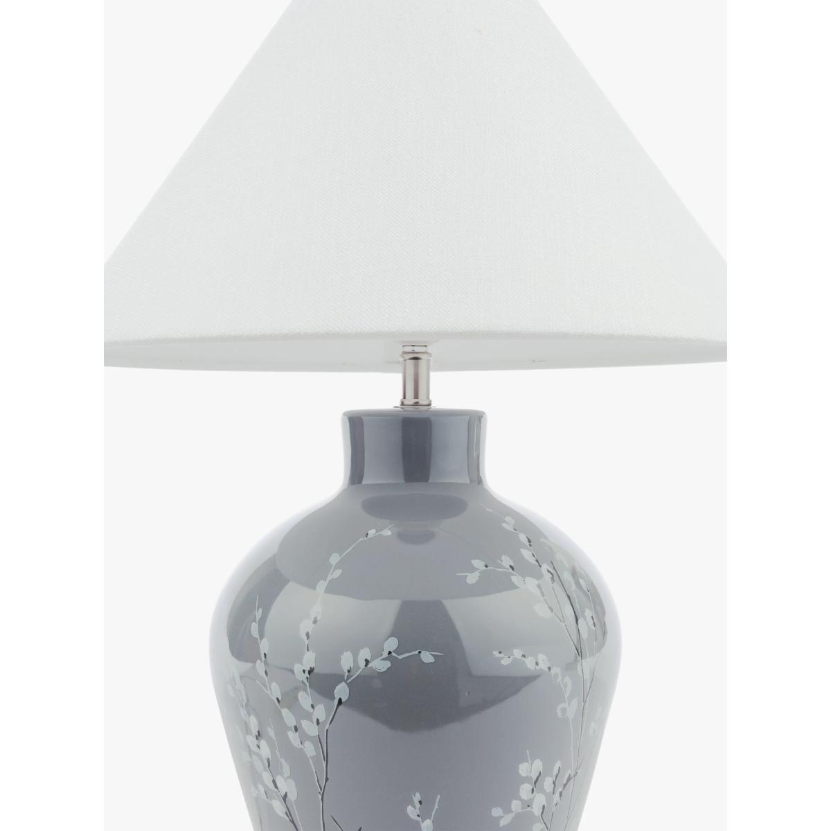 Laura Ashley Pussywillow Ceramic Table Lamp, Grey – image 5