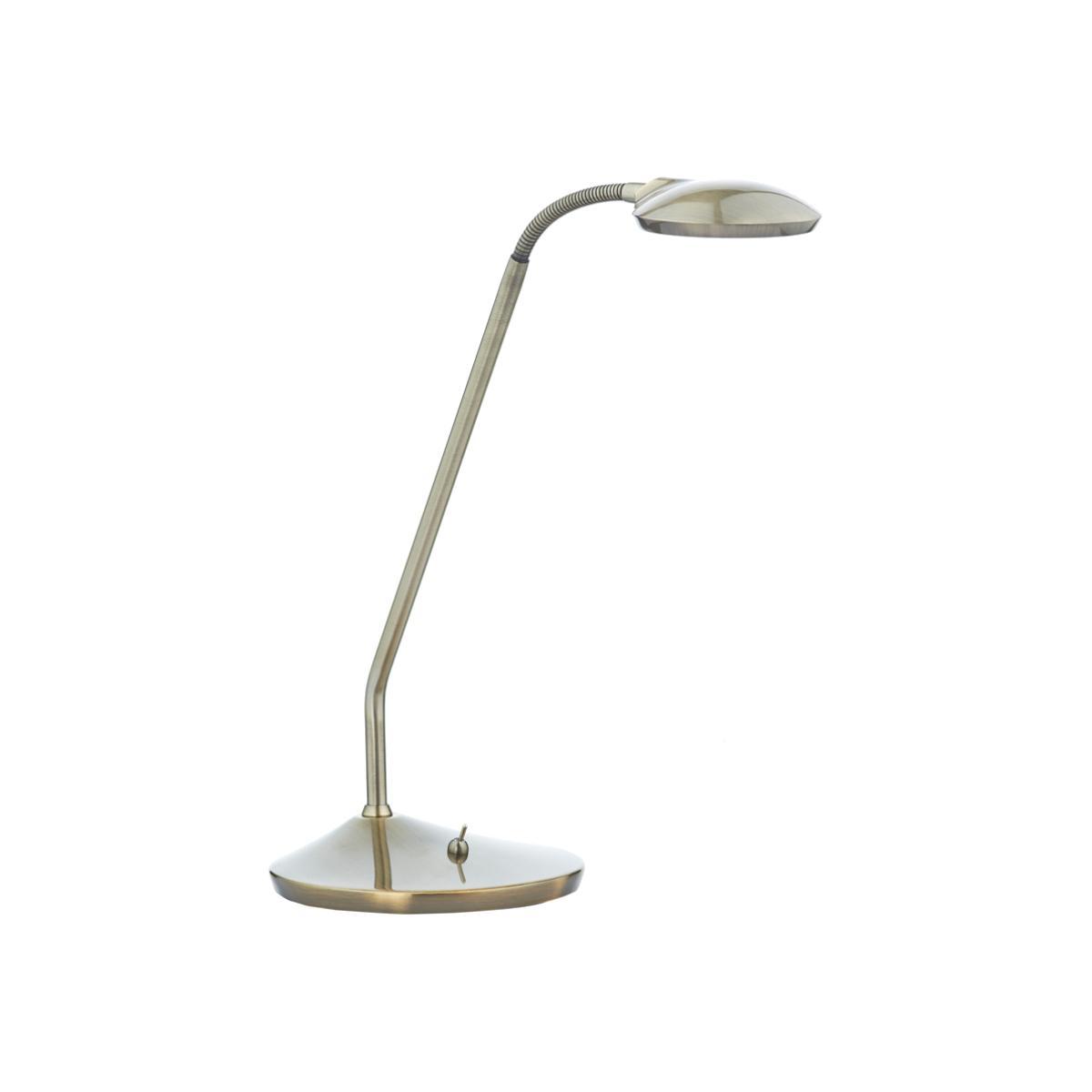 Dar Lighting WEL4075 Wellington Table Lamp Antique Brass LED