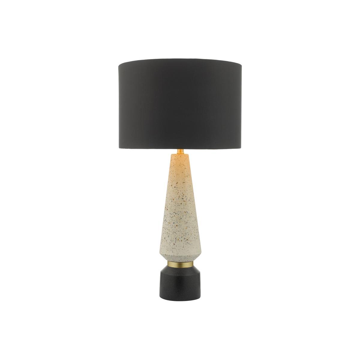 dar lighting ONO4255 Onora Table Lamp White and Black with Shade – image 1