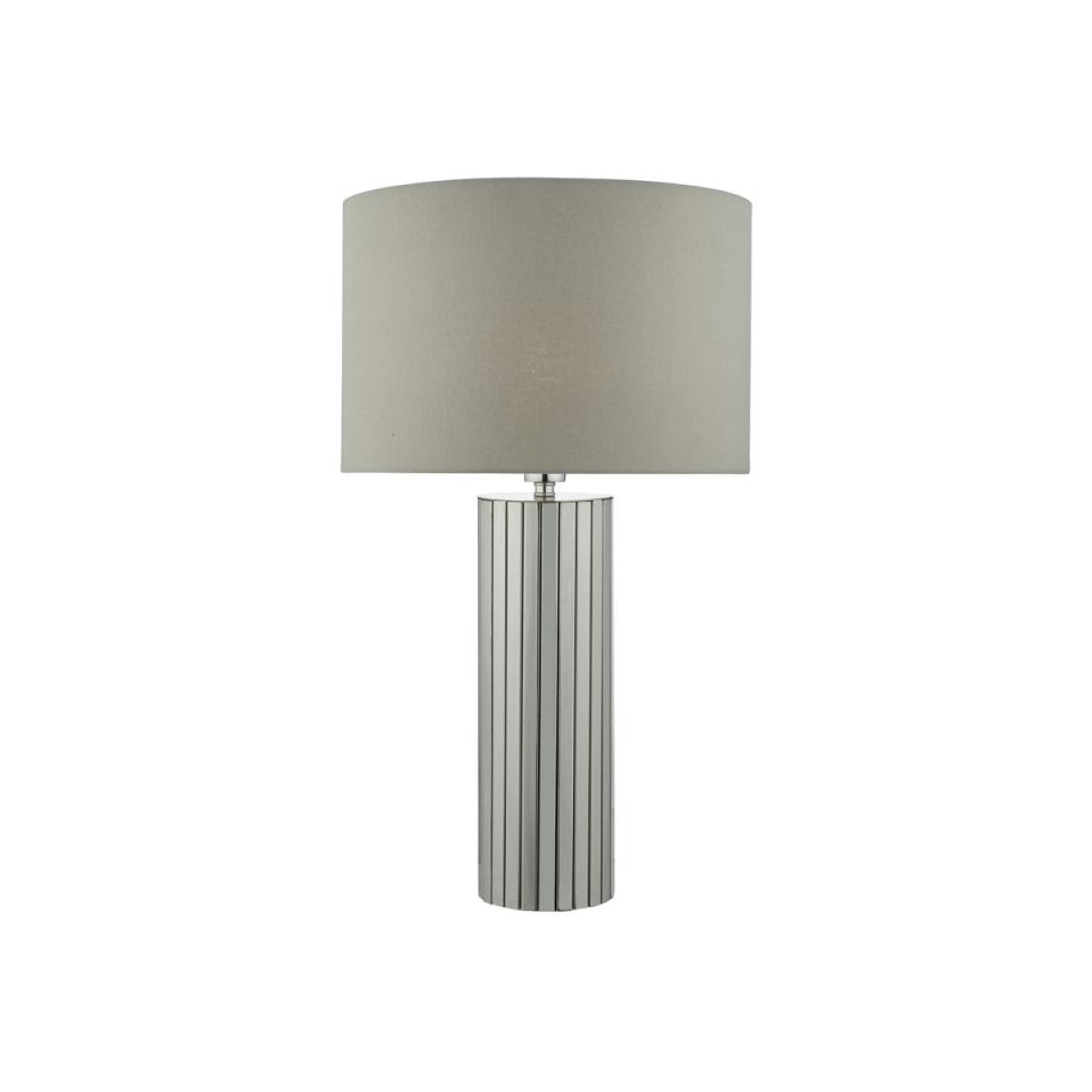 Dar Lighting CAS4250 Cassandra Table Lamp Polished Chrome Complete With Shade