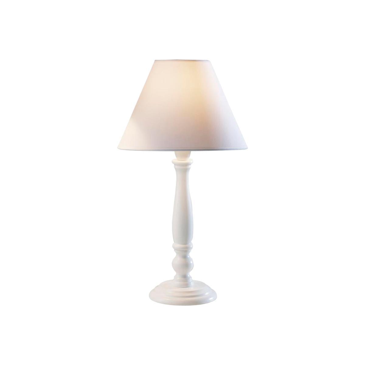 dar lighting REG422 Regal Small Table Lamp White with Shade (Twin Pack)