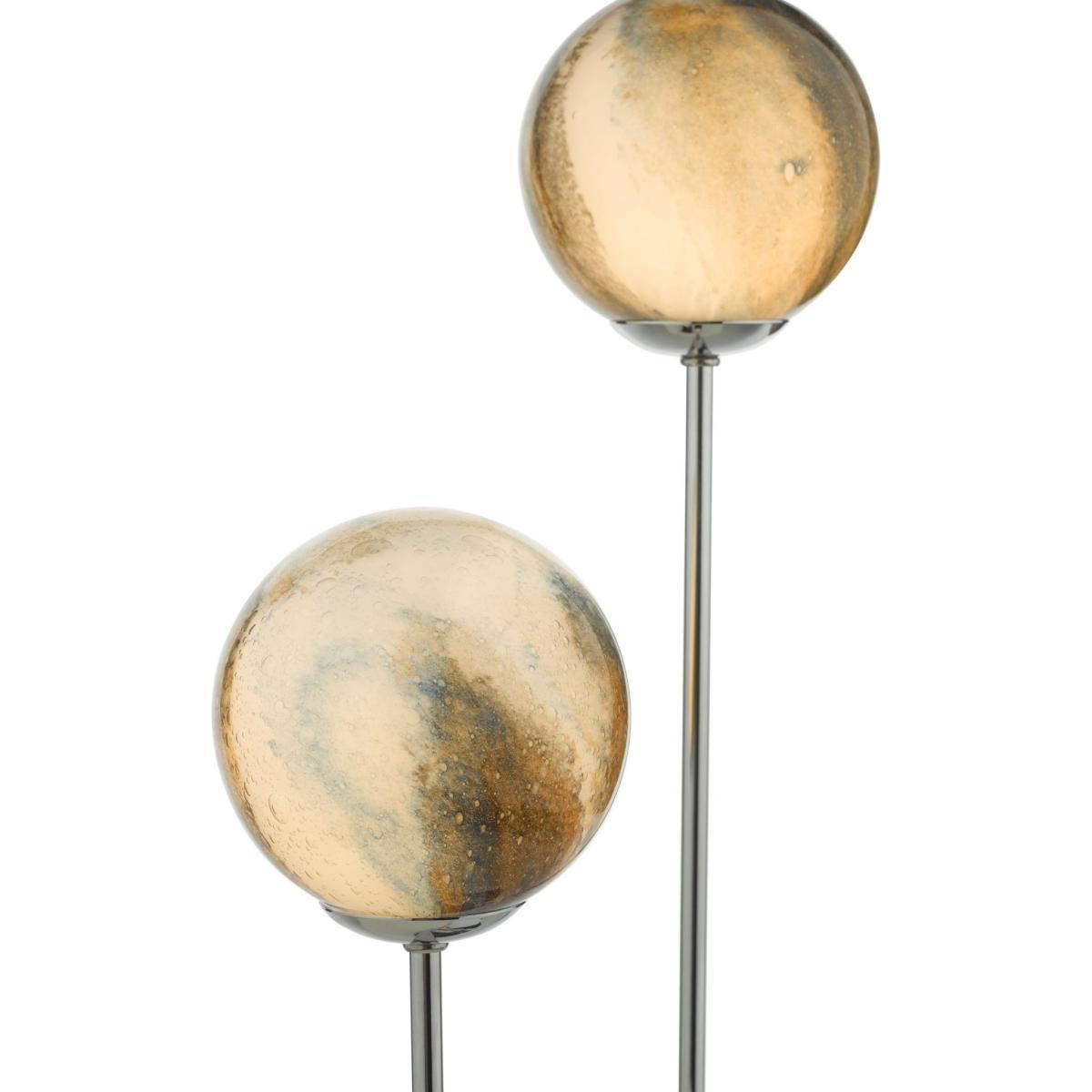 dar lighting MIK4250 Mikara 2 Light Table Lamp Polished Chrome Glass – image 3