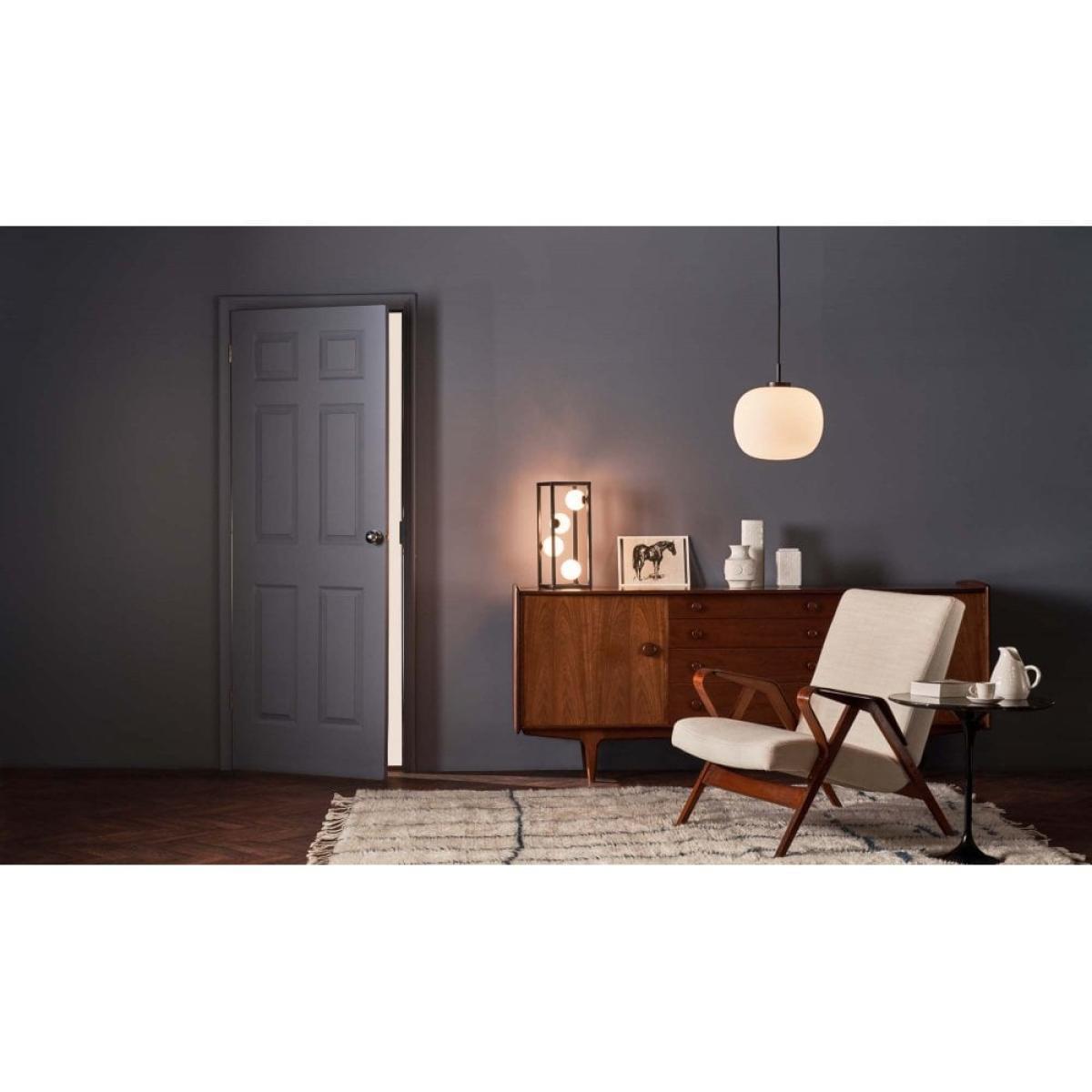 dar lighting ENS4222 Ensio 4lt Table Lamp Matt Black and Opal Glass – image 3