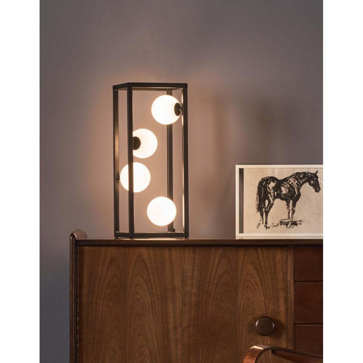 dar lighting ENS4222 Ensio 4lt Table Lamp Matt Black and Opal Glass – image 4