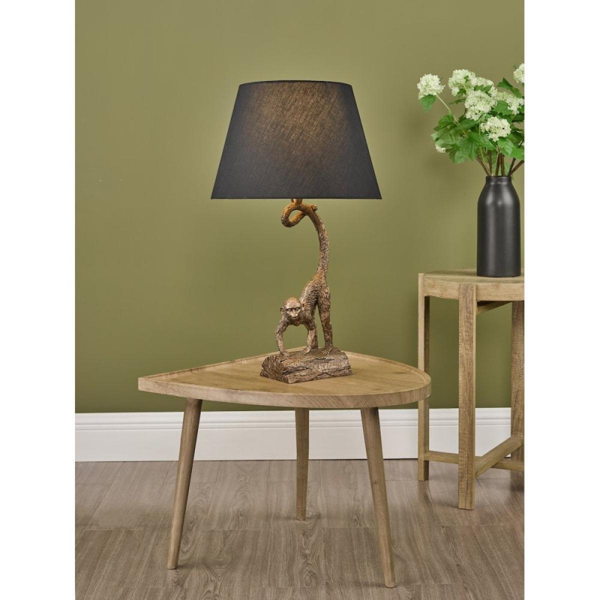 dar lighting DWA4222 Dwayne Table Lamp Bronze with Shade – image 2