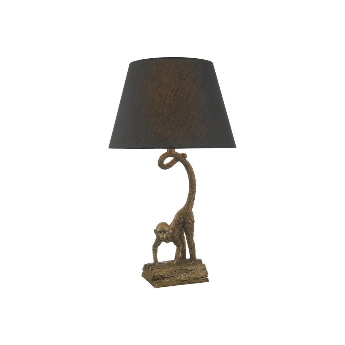dar lighting DWA4222 Dwayne Table Lamp Bronze with Shade – image 1