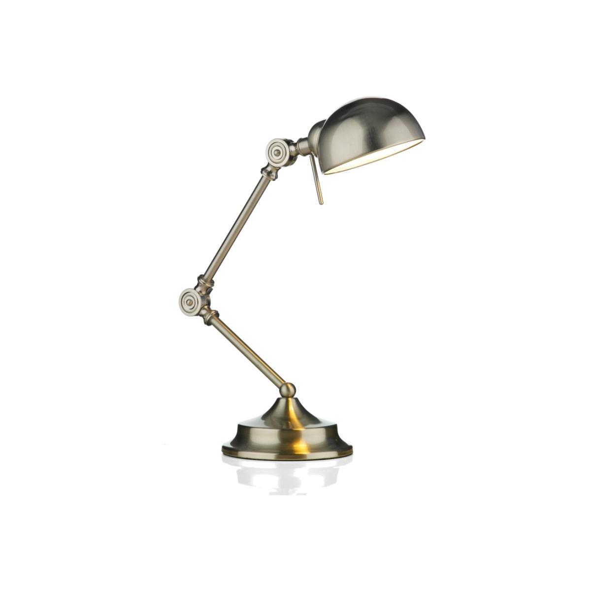 dar lighting RAN4046 Ranger Table Lamp Satin Chrome