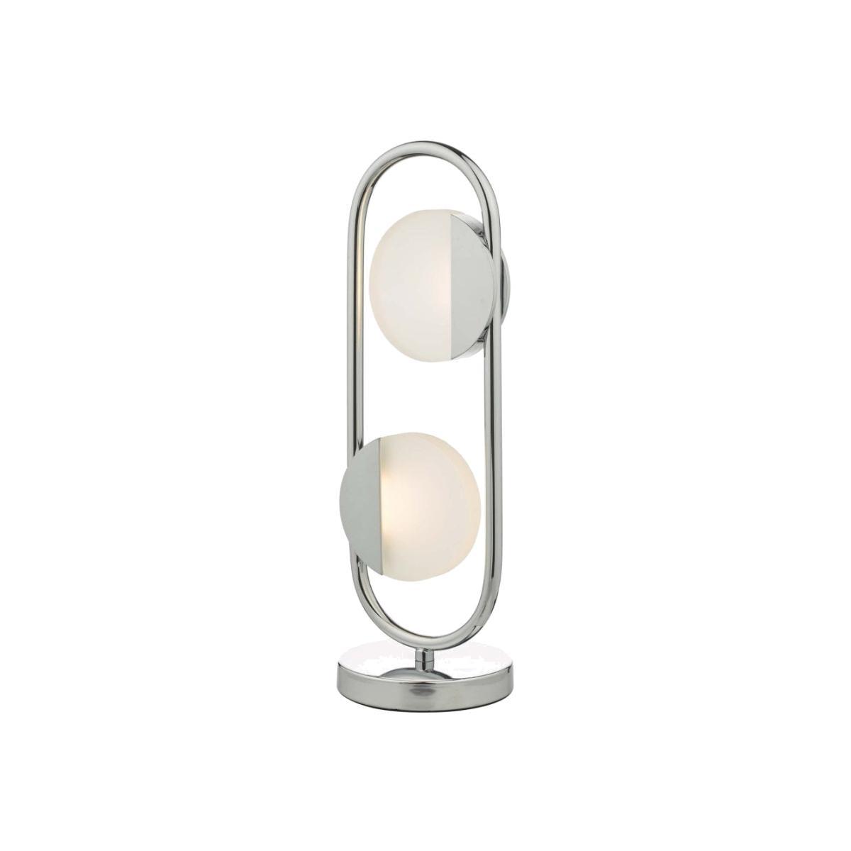 dar lighting AXE4250 Axelia 2 Light Table Lamp Polished Chrome
