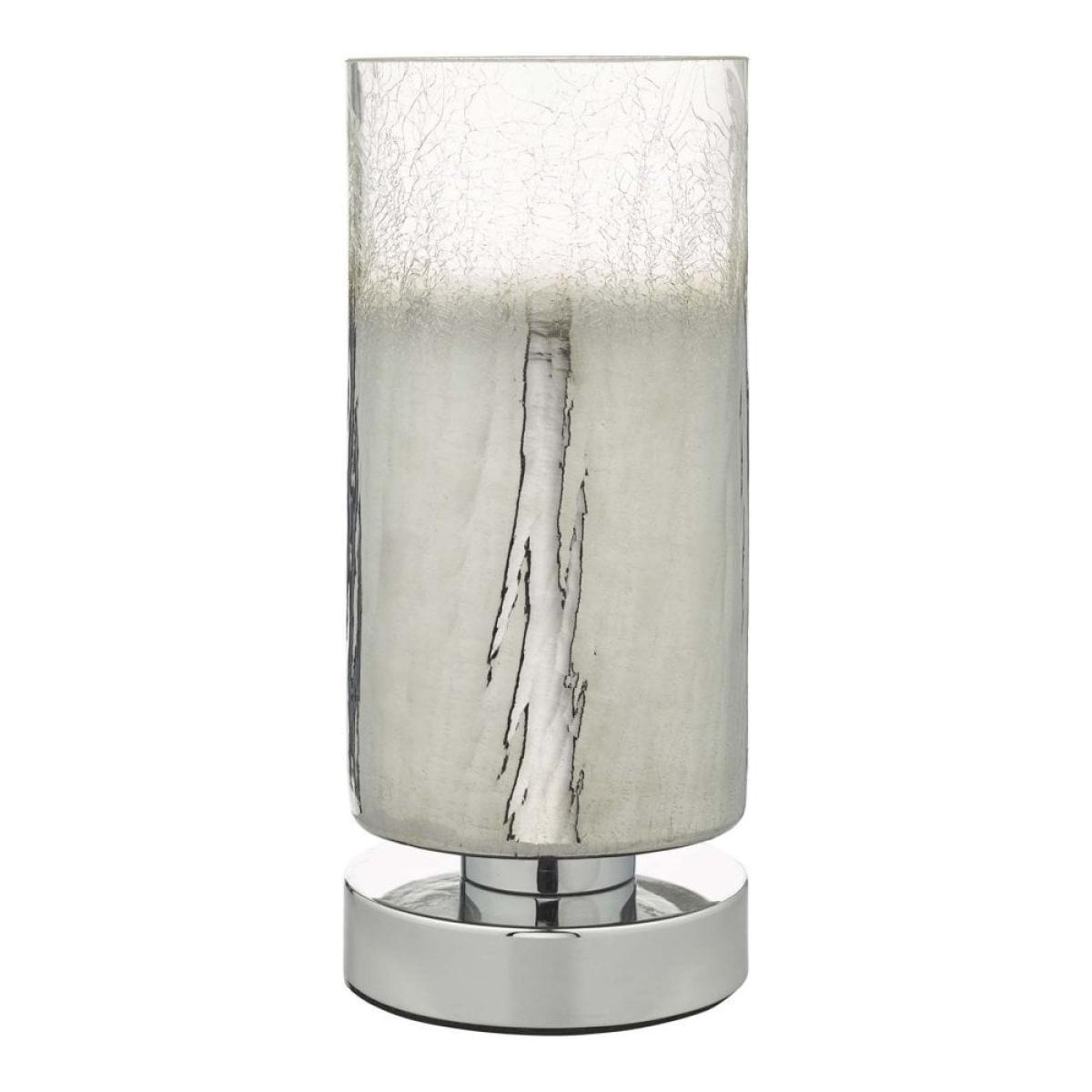 dar lighting DEE4208 Deena Touch Table Lamp Crackle Glass and Polished Chrome – image 2