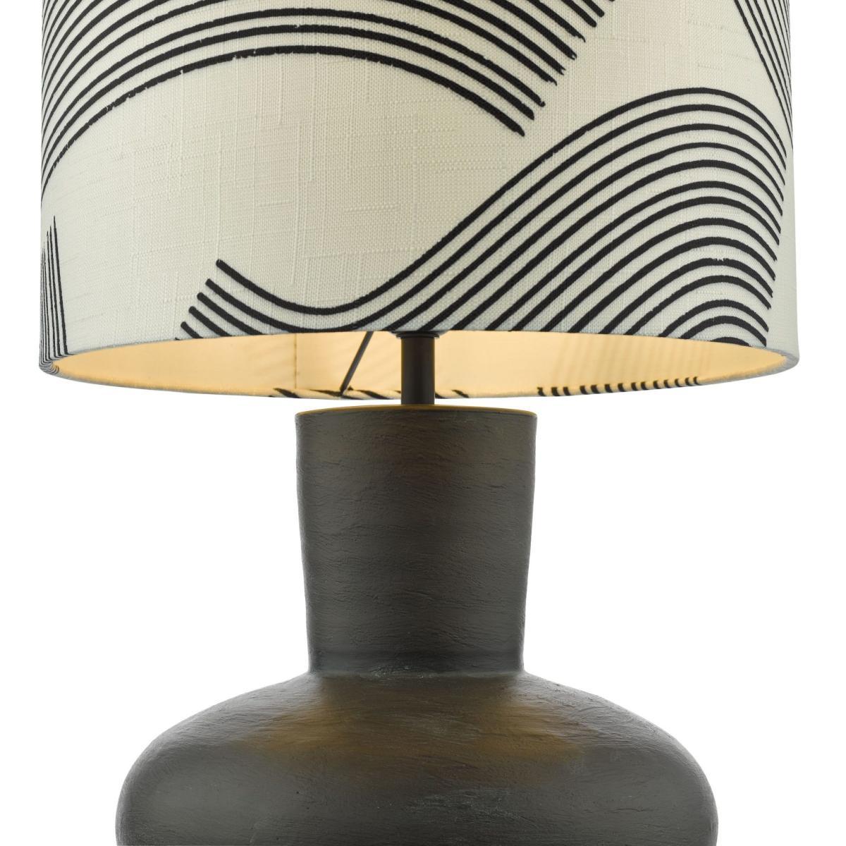 dar lighting MIH4222 Miho 1 Light Table Lamp Black and Bronze with Shade – image 2