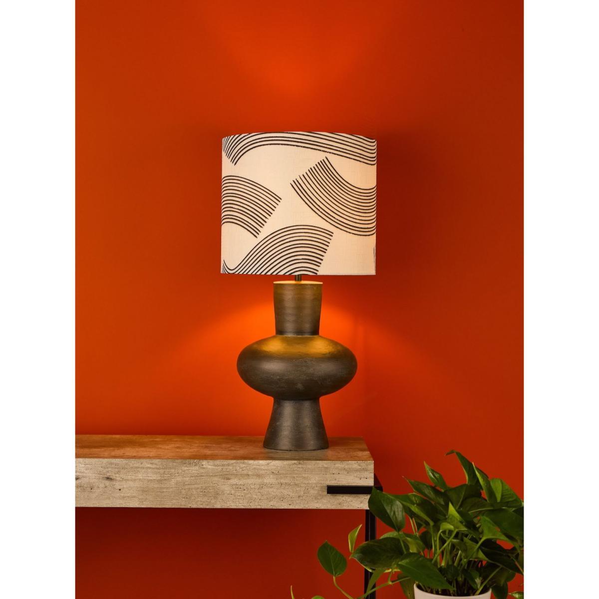 dar lighting MIH4222 Miho 1 Light Table Lamp Black and Bronze with Shade – image 3