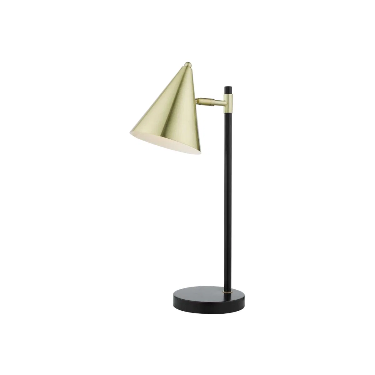 dar lighting BRA4241 Branco 1 Light Table Lamp Matt Black and Brass