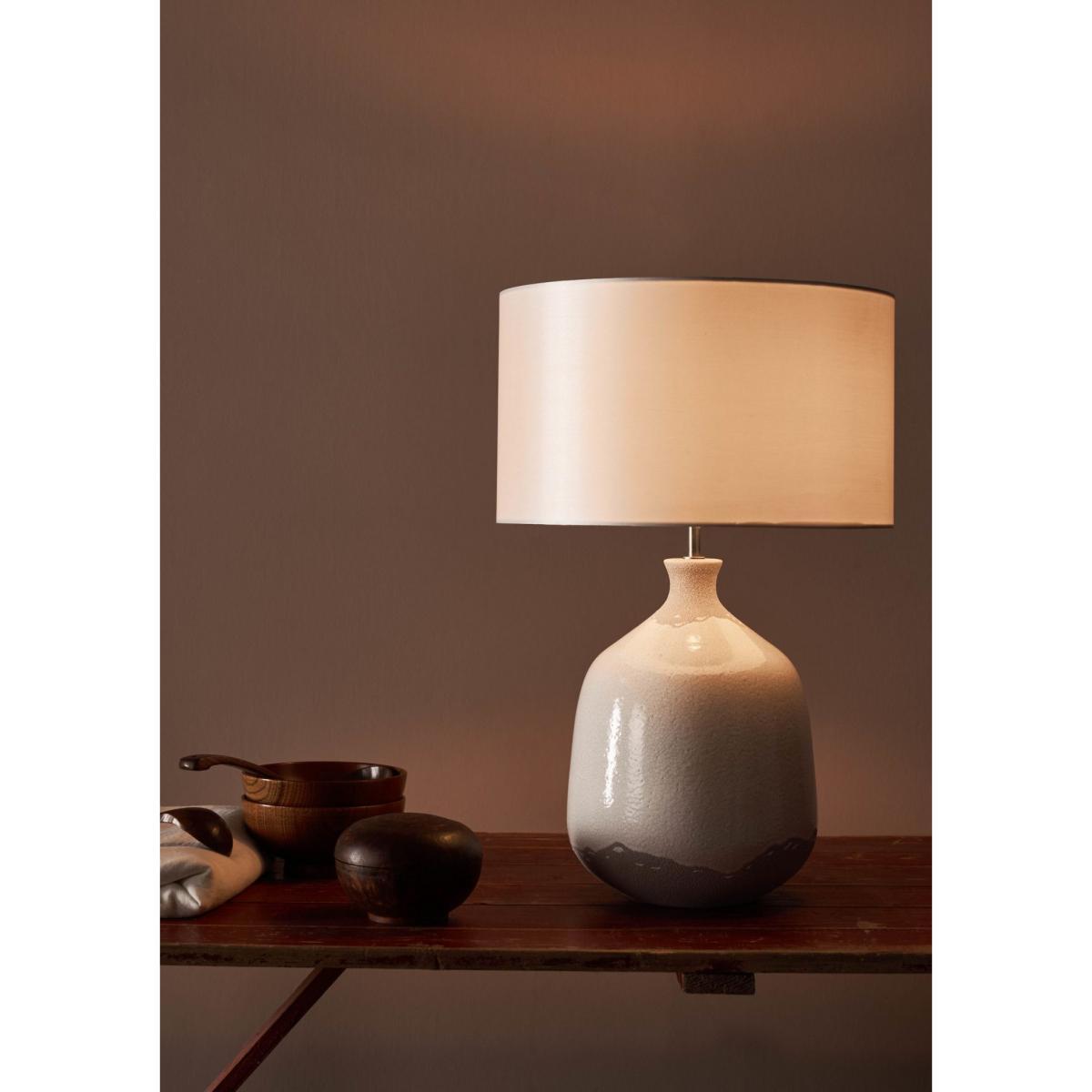 dar lighting NUS422 Nushrah Table Lamp Ceramic and White Base Only – image 3
