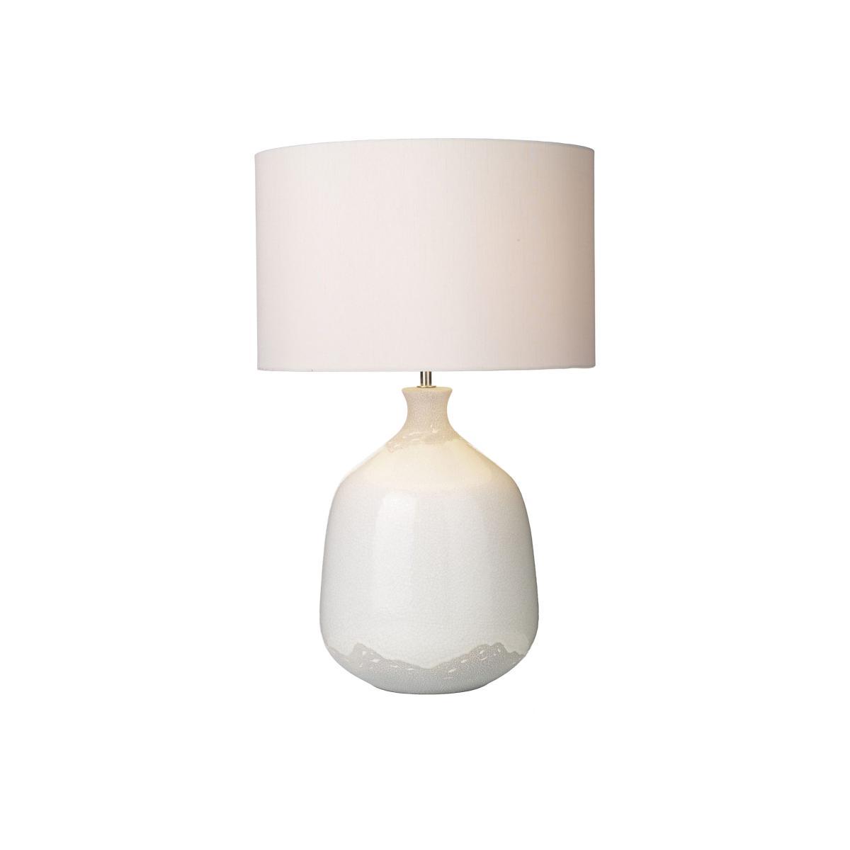 dar lighting NUS422 Nushrah Table Lamp Ceramic and White Base Only – image 1