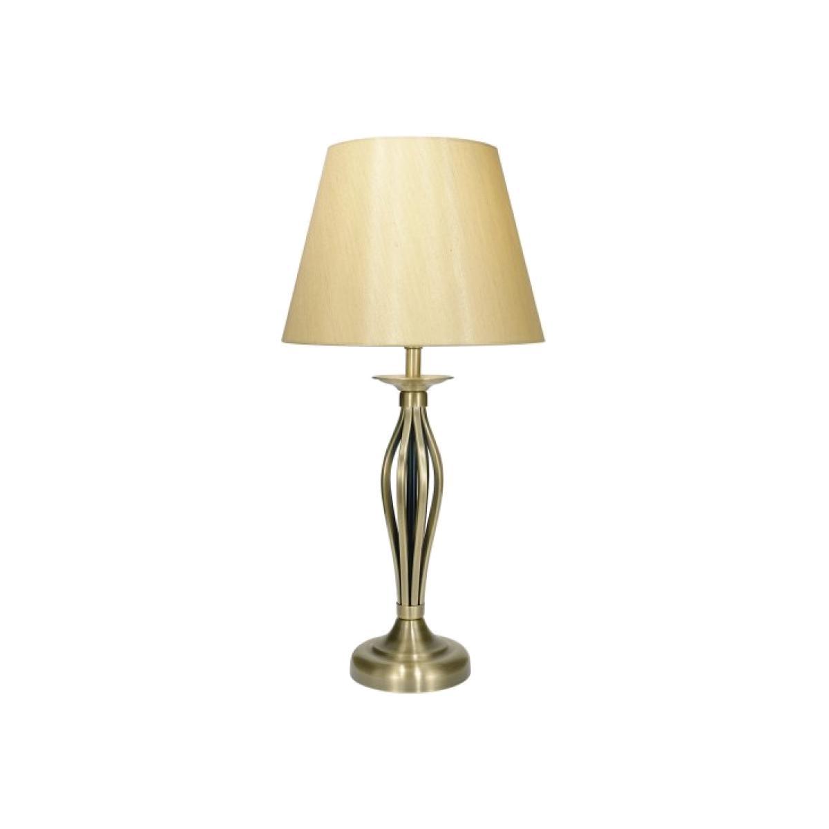 dar lighting BYB4075 Bybliss Table Lamp Antique Brass with BYB1135 Gold Shade