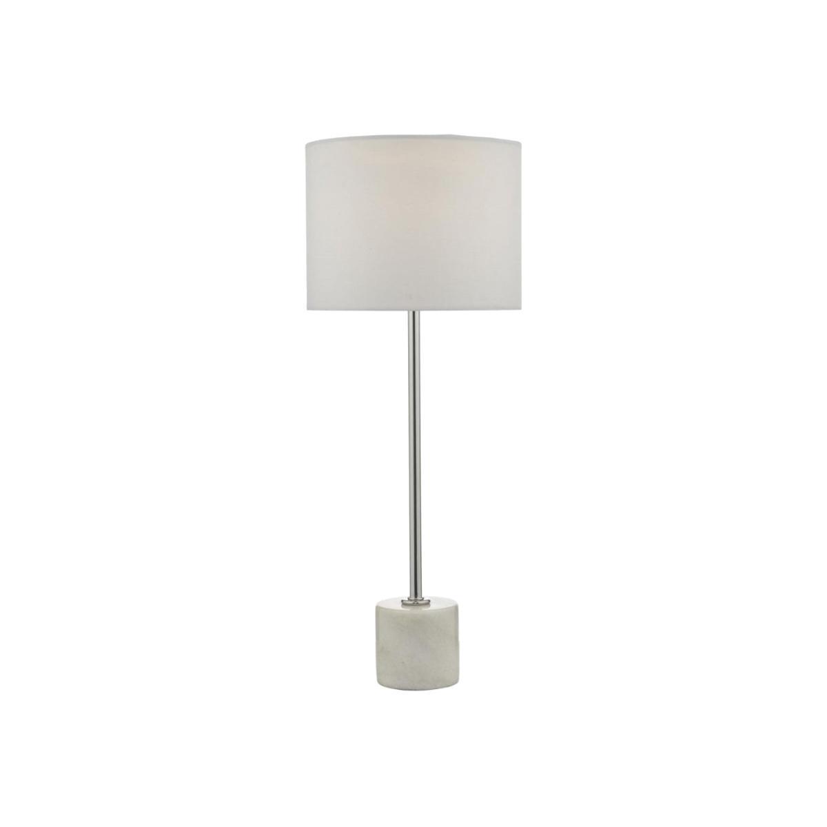 dar lighting MIS422 Misu Table Lamp White and Grey Marble with Shade