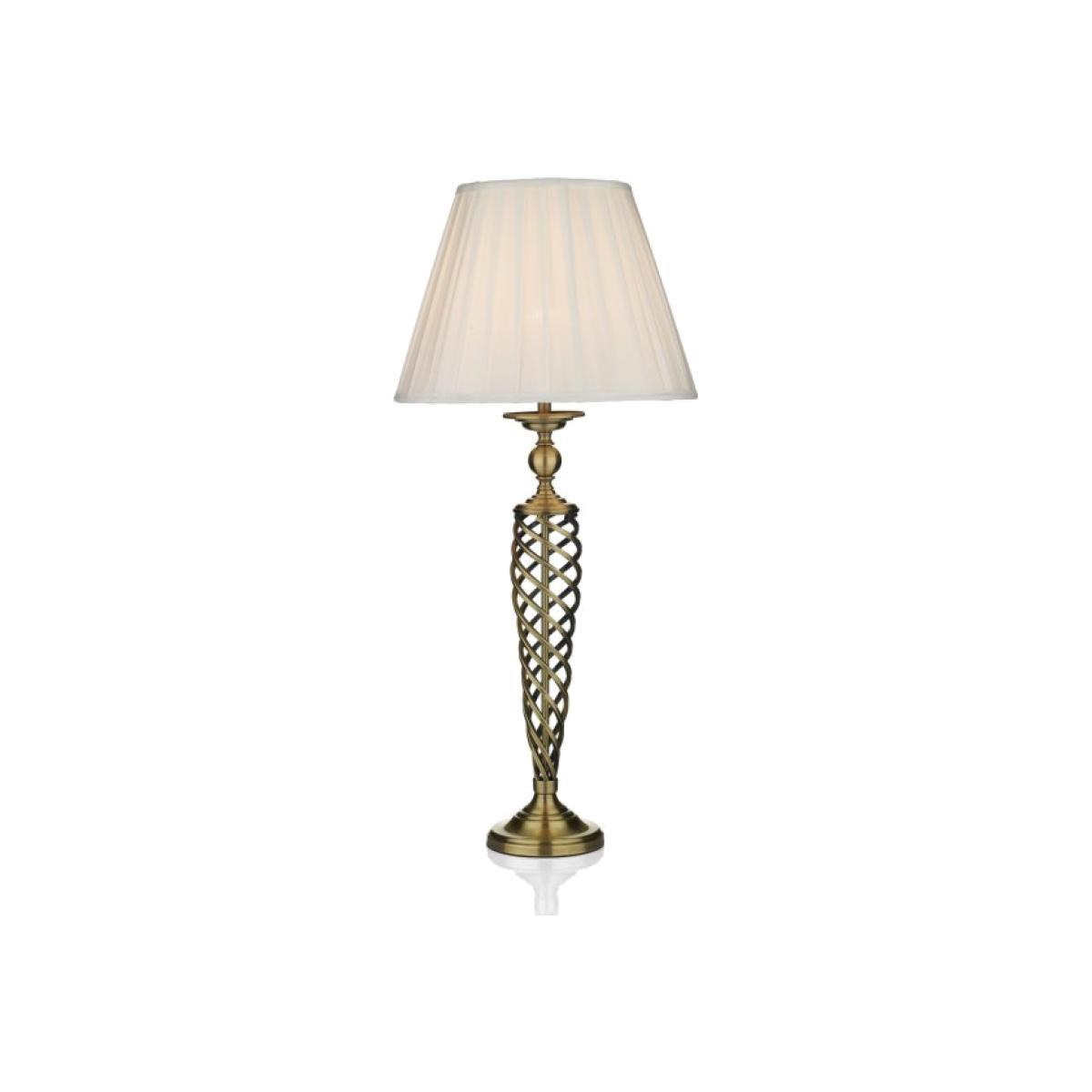 dar lighting SIA4275 Siam Table Lamp Antique Brass with Shade