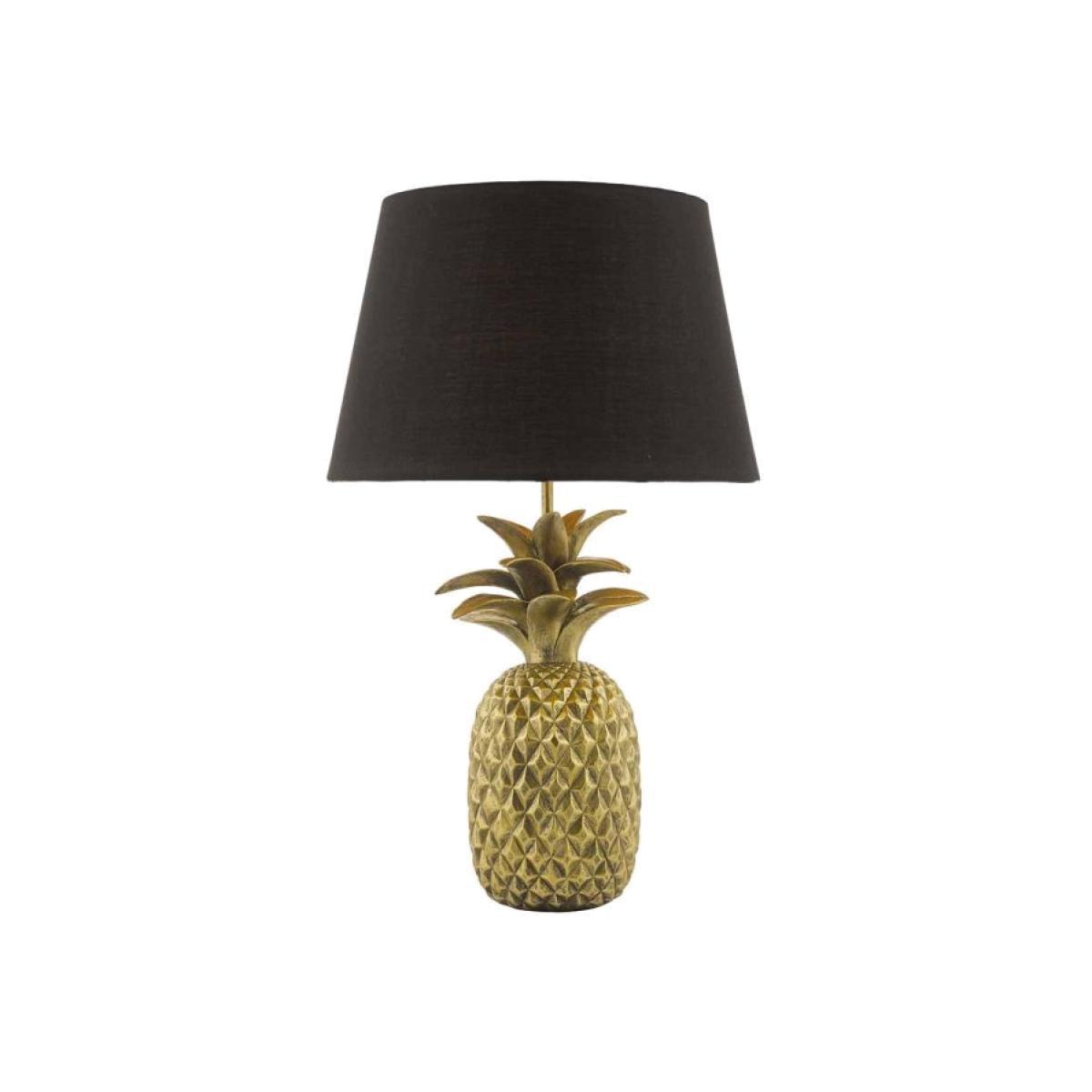 Dar Lighting SAF4235 Safa Lamp in Gold with Black Shade