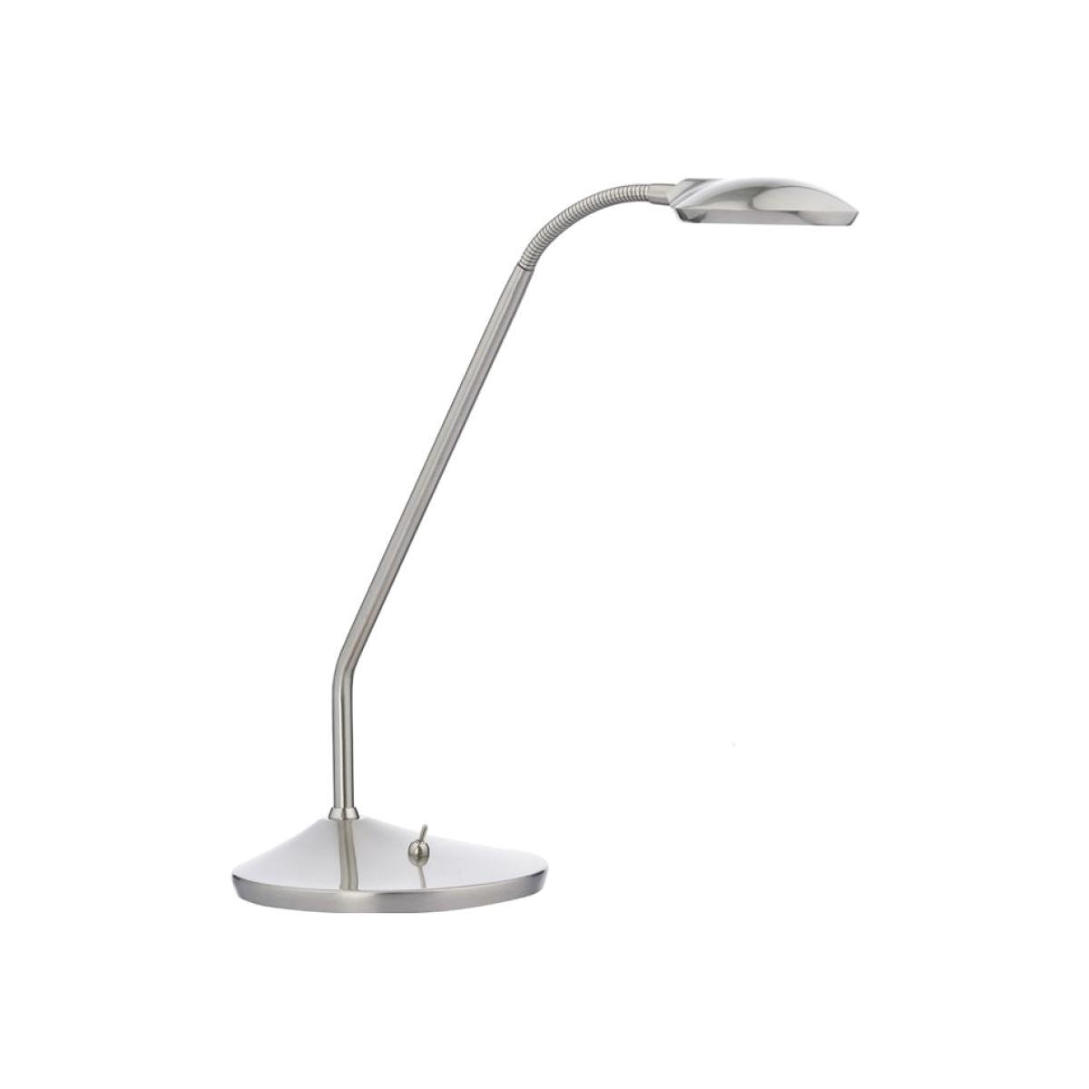 Dar Lighting WEL4046 Wellington Table Lamp Satin Chrome LED