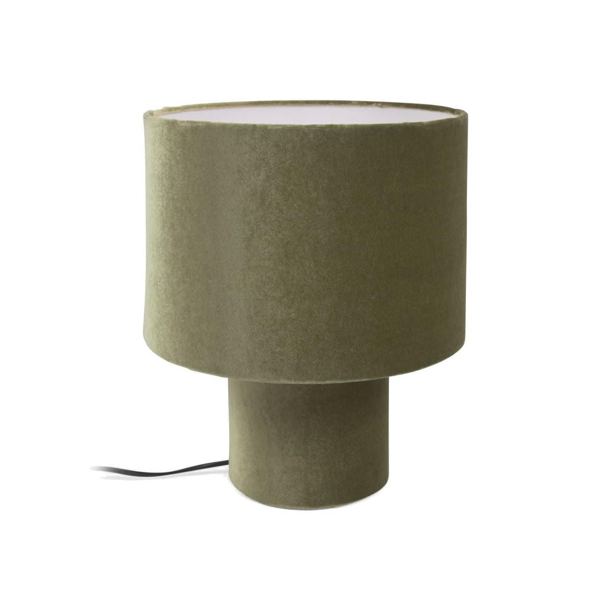 Eastend table lamp in green velvet UK adapter – image 1
