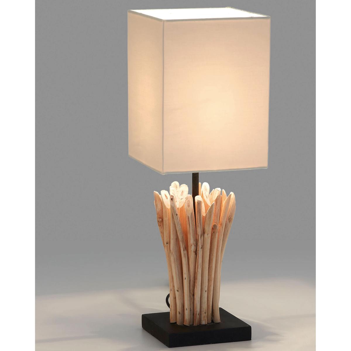 Boop table lamp made of solid red wood and rubberwood UK adapter – image 3