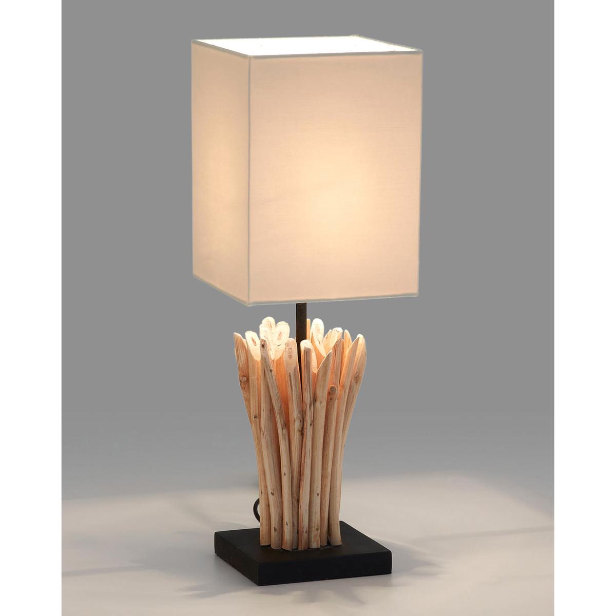 Boop table lamp made of solid red wood and rubberwood UK adapter – image 5