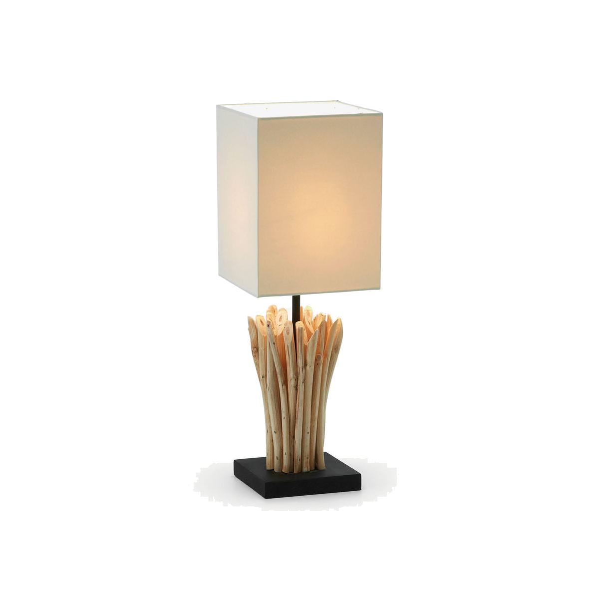 Boop table lamp made of solid red wood and rubberwood UK adapter – image 1