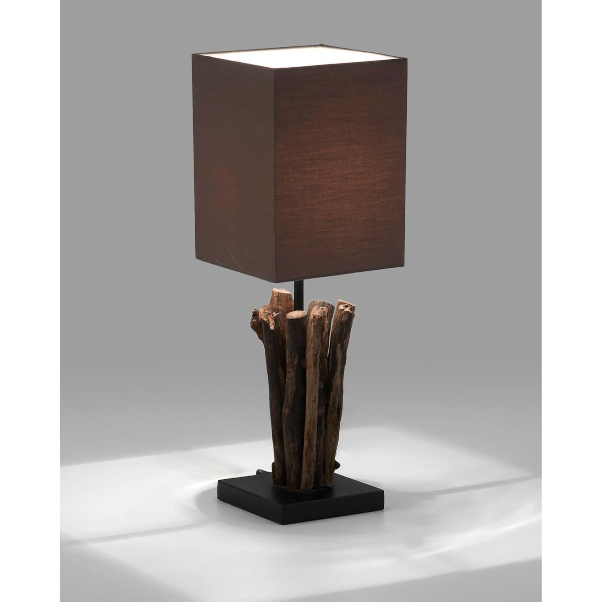 Antares table lamp in red wood and rubberwood UK adapter – image 3